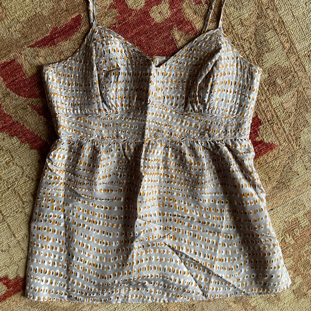 Broadway and Broome (Madewell) patterned silk tank